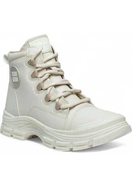 (Conpax) Fermuarlı&bağcıklı Termo Kaymaz Taban Günlük Kadın Bot Bej modelleri