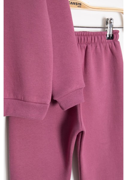 Gül Kurusu Gülenyüz Nakışlı Şardonlu Kız Çocuk Eşofman Takımı 23359 fırsatları