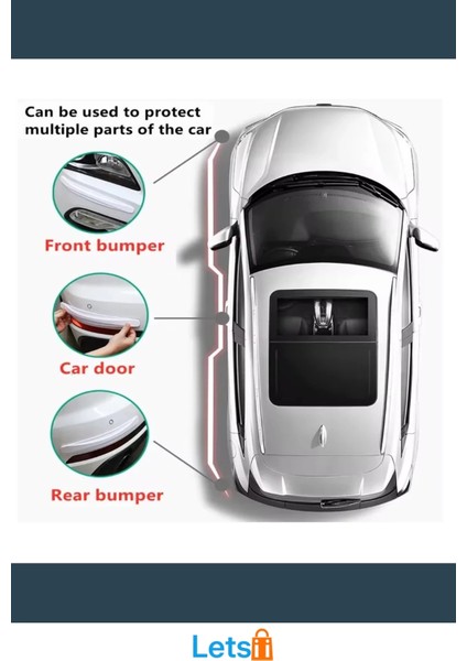 Karbon Desenli Siyah Araba Tampon Koruyucu Darbe Emici fırsatları