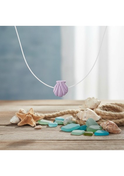 El Yapımı Porselen Mor Istiridye Figürlü Kadın Kolye fiyatları