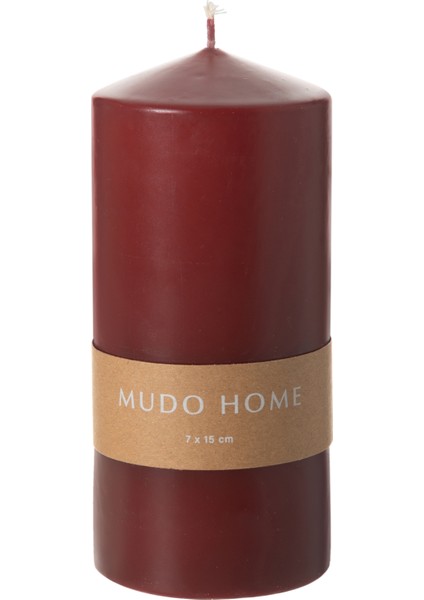 Sütun Mum Bordo 7X15CM