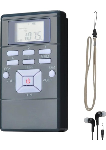 Ganbao No.2 Mini Radyo ,stereo Fm Radyo Alıcısı Taşınabilir LCD Ekran Dijital Çift Parça Radyo 3.5mm Jack , Radyo