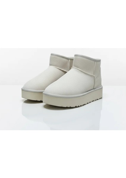 Monti Platform Bej Süet Içi Tüylü Kadın Bot