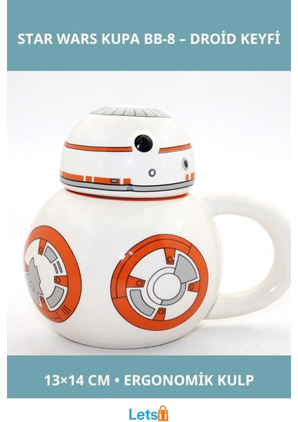 Porselen Star Wars Bb 8 Tasarımlı Kupa Bardak 13X14 cm
