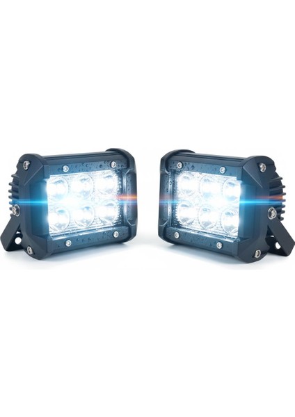 Dual Color 6 Ledli 18W Sis Lambası Seti