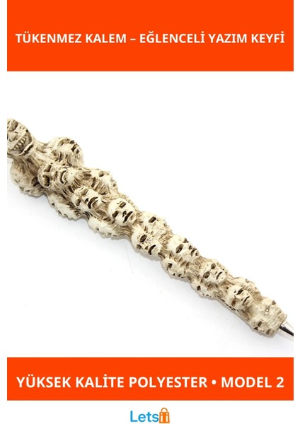 Polyester Kurukafa Eğlenceli Tükenmez Kalem
