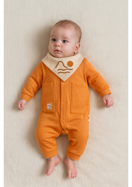 Önlüğü Nakışlı Cepli Erkek Bebek Tulum fiyatları