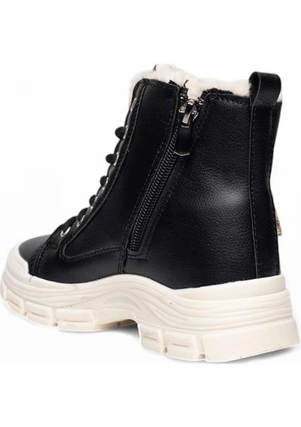 (Conpax) Içi Yünlü Termo Kaymaz Taban Fermuarlı&bağcıklı Çocuk Bot Siyah Beyaz fırsatları