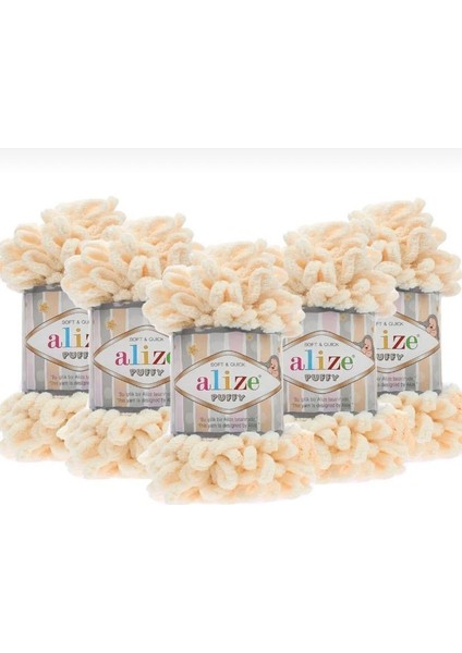 5 Adet Puffy El Örgü Ipi Atkı Battaniye Bere Panduf Parmak Örgü Ipliği -742