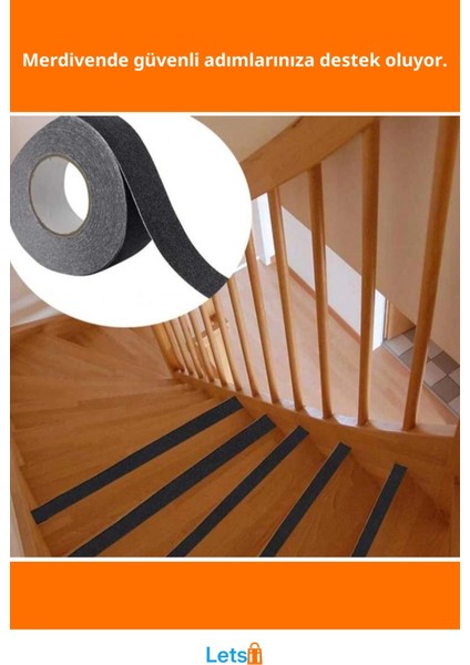 Kaydırmaz Güvenlik Bantı 25 mm x 10 mt Ahşap Metal Seramik Iç Dış Mekan fiyatları