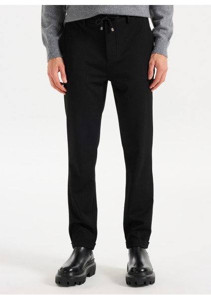 Lastikli Bel Lastikli Paça Jogger Siyah Erkek Pantolon J5WM-PNT7866 fiyatları