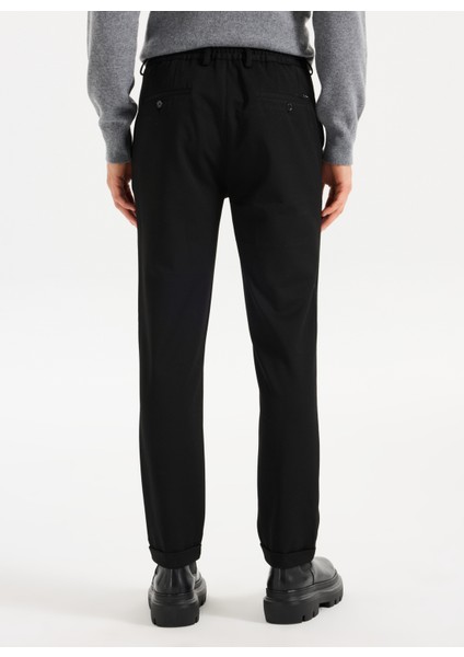 Lastikli Bel Lastikli Paça Jogger Siyah Erkek Pantolon J5WM-PNT7866 fırsatları