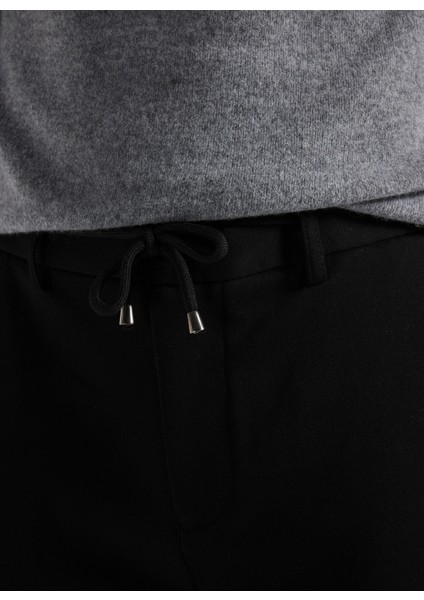 Lastikli Bel Lastikli Paça Jogger Siyah Erkek Pantolon J5WM-PNT7866 indirimleri