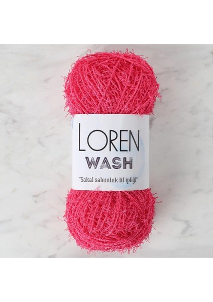 Loren Wash Fuşya El Örgü İpi - R100 - 34024
