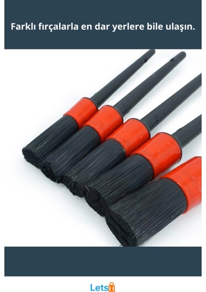 Detaylı Oto Temizlik Fırça Seti 5'li Yumuşak Ulaşım Fırçası fiyatları