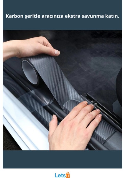 Karbon Fiber Araba Kapı Koruyucu Bant 3m Suya Dayanıklı fiyatları