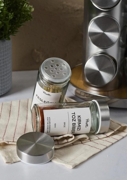 Casa Wood Baharatlık Takımı - Döner Stantlı, Yuvarlak fırsatları