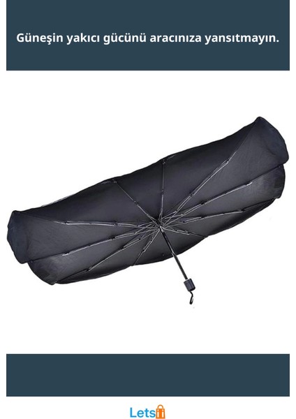 Katlanabilir Güneş Koruyucu Araba Ön Cam Şemsiyesi 140X75 cm fiyatları