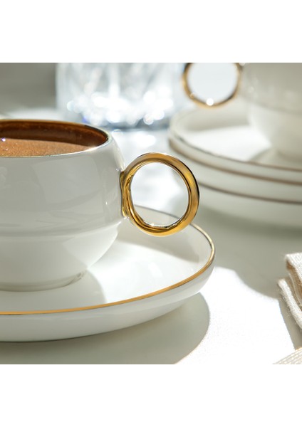 Monica 6 Kişilik 12 Parça Porselen Kahve Fincan Takımı modelleri