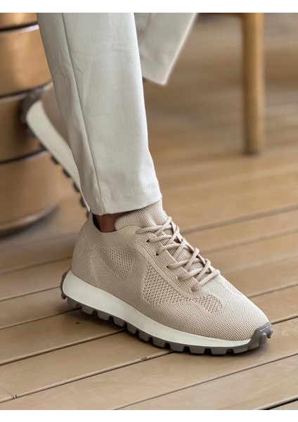 MN2409 - Triko Erkek Ayakkabı Bej