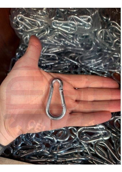 Karabina 6 mm Yaylı Kanca Galvanizli Olta Dağcılık Kamp Malzemeleri Salıncak Anahtar Askı 5 Adet fiyatları