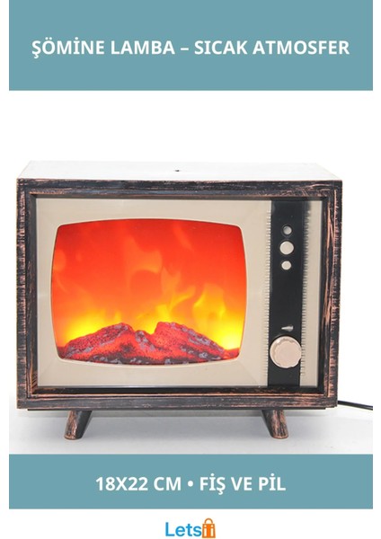 Tv Tasarımlı Ledli Şömine Lamba ile Sıcak Atmosfer Yaratın