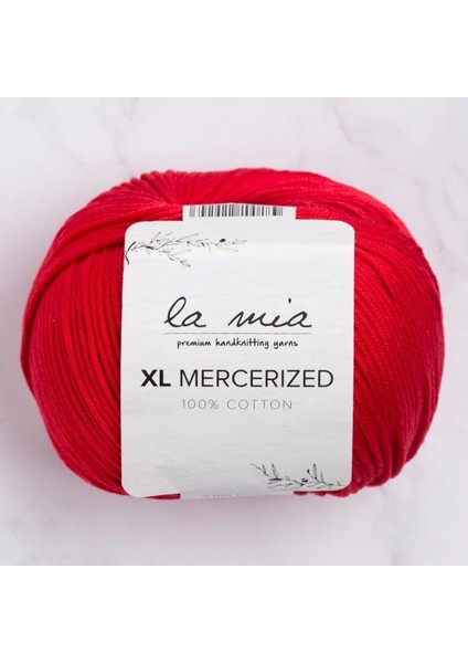 La Mia Xl Mercerized Kırmızı El Örgü Ipi - 19 - 33762