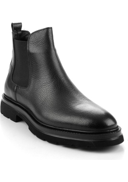 Siyah Hakiki Deri Erkek Bot & Bootie E02648612440 fiyatları