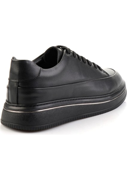 Siyah Hakiki Deri Erkek Casual Ayakkabı E01089001241 modelleri