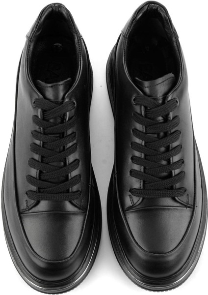 Siyah Hakiki Deri Erkek Casual Ayakkabı E01089001241 fırsatları