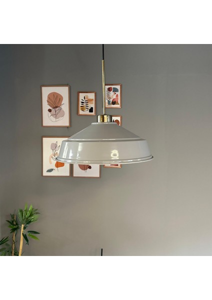 Carmelo Gri Renk Asaletli Tekli Avize Ince Eskitme Başlık Sarkıt Lamba Salon Aydınlatma indirimleri