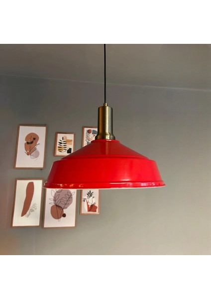 Asaletli Kırmızı Eskitme Fener Başlık Tekli Avize Sarkıt Ofis Showroom Salon Mutfak Avizeleri fiyatları