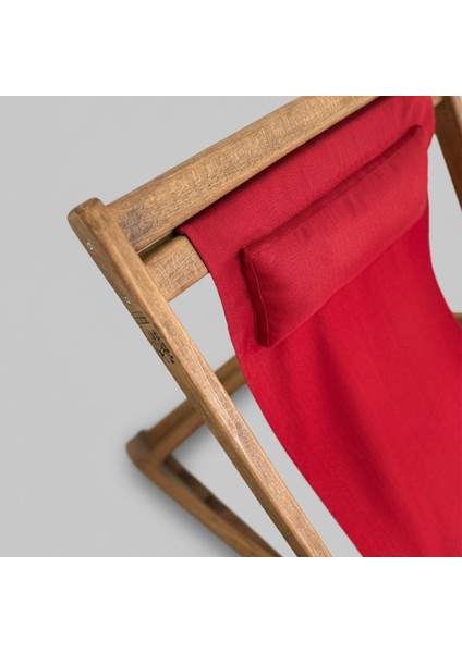 Ahşap Dinlenme Koltuğu, Katlanır Şezlong Kırmızı Minderli Tv Koltuğu ve Sandalyesi fırsatları