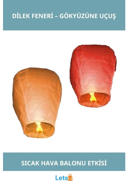 Yüksek Uçuş Dilek Feneri 1 Adet Parti Kutlama