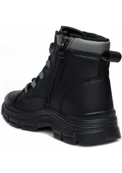 (Conpax) Fermuarlı&bağcıklı Termo Kaymaz Taban Günlük Kadın Bot Siyah fırsatları