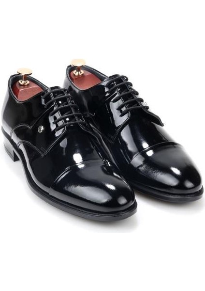040 Erkek Klasik Rugan Bağcıklı Deri Ayakkabı