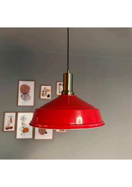 Asaletli Kırmızı Eskitme Fener Başlık Tekli Avize Sarkıt Ofis Showroom Salon Mutfak Avizeleri fırsatları