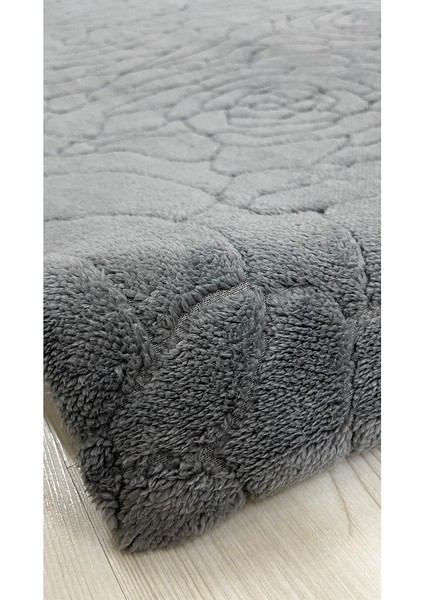 Gül Model Welsoft Halı Örtüsü Koyu Gri Renk - 160 x 230 fiyatları