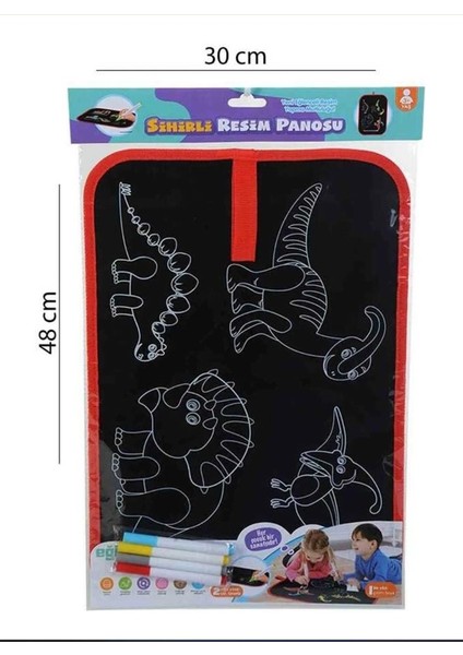 Çift Taraflı Sihirli Resim Panosu Yaz Sil Tekrar Kullan