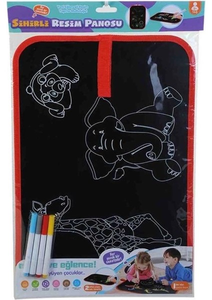 Çift Taraflı Sihirli Resim Panosu Yaz Sil Tekrar Kullan