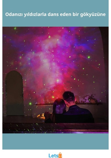 Astronot Tasarımlı Galaksi Projeksiyon Lambası Kumandalı Zamanlayıcı ile fiyatları