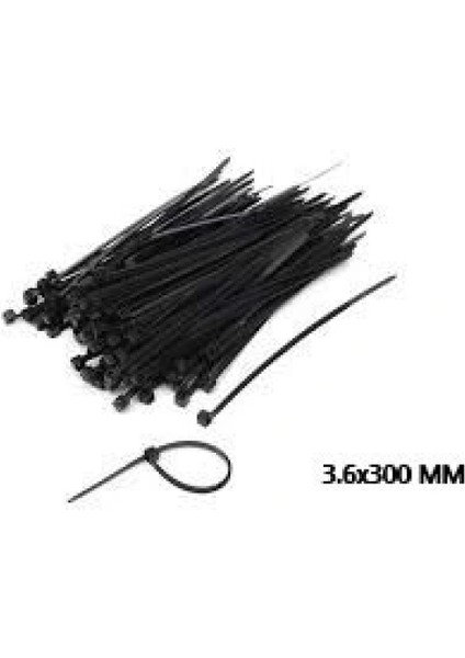 Plastik Çırt Kelepçe 100 Parça Siyah 3.6X300MM (5324)