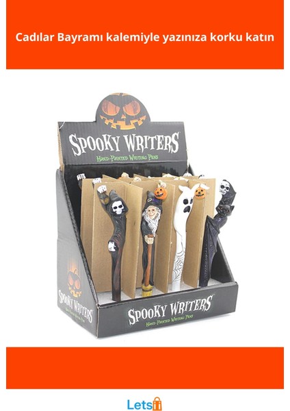 Cadılar Bayramı Temalı Polyester Tükenmez Kalem 16 cm fiyatları