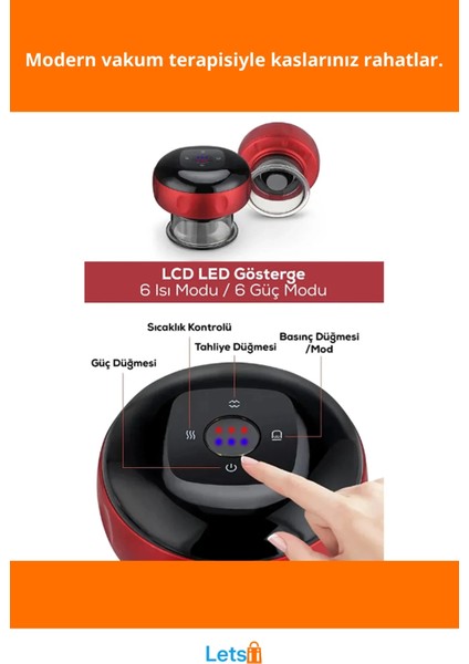 Elektronik Vakum Hacamat Aleti LCD Ekranlı Derin Basınçlı Masaj Cihazı fiyatları