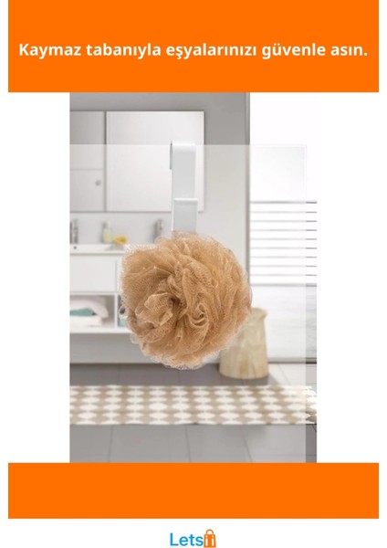 4'lü Beyaz Kanca Askı Aparatı Seti Dayanıklı Abs Plastik fiyatları