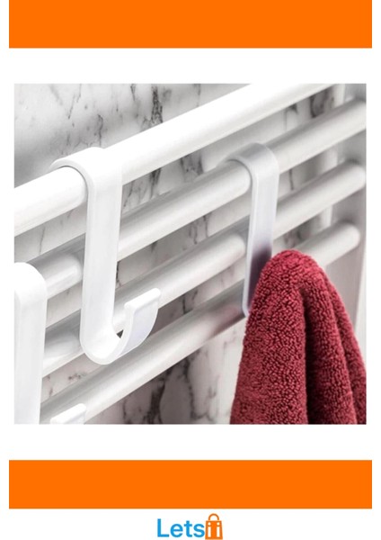 4'lü Beyaz Kanca Askı Aparatı Seti Dayanıklı Abs Plastik modelleri