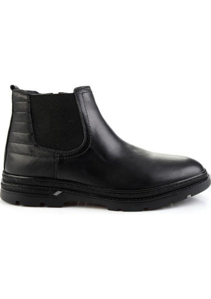 Siyah Hakiki Deri Erkek Bot & Bootie E02900200140