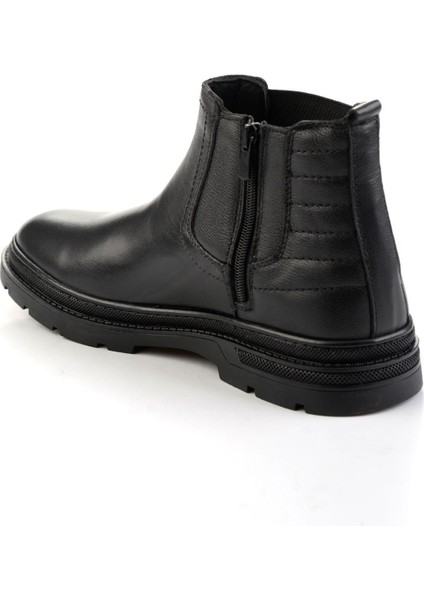 Siyah Hakiki Deri Erkek Bot & Bootie E02900200140 modelleri