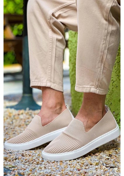 Mtxdpn KB-114 Kuback Bej Triko Yüksek Taban Bağcıksız Günlük Erkek Ayakkabı (Numara: 43) modelleri