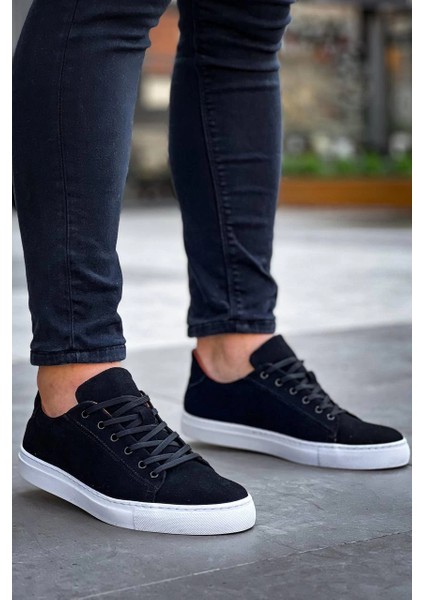 Mtxdpn KB-122 Kuback Siyah Süet Yüksek Taban Bağcıklı Günlük Erkek Ayakkabı (Numara: 44)